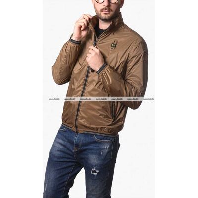 Giacca a vento Blauer uomo marrone Kerwin in nylon leggero Giacca a vento Blauer uomo marrone Kerwin in nylon leggero