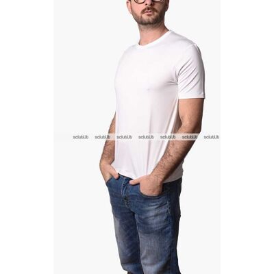 Tshirt Blauer uomo bianca Jasons in tessuto tecnico con logo Tshirt Blauer uomo bianca Jasons in tessuto tecnico con logo