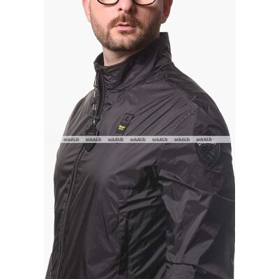 Giacca a vento Blauer uomo nero Kerwin in nylon leggero Giacca a vento Blauer uomo nero Kerwin in nylon leggero