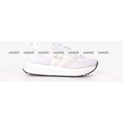 Scarpe SUN68 donna bianco panna Big Ally flower mesh Scarpe SUN68 donna bianco panna Big Ally flower mesh