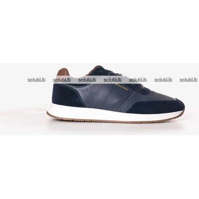 Scarpe Tommy Hilfiger uomo blu scuro in pelle TH dressy runner suede mix Scarpe Tommy Hilfiger uomo blu scuro in pelle TH dressy runner suede mix
