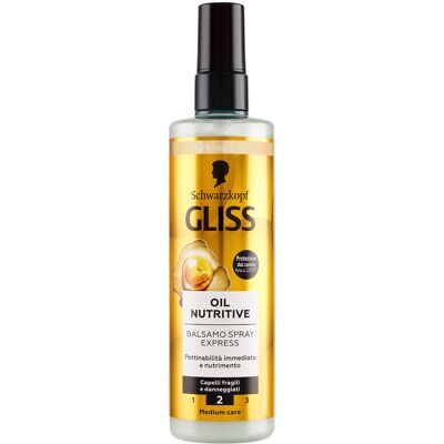 Spray Nutriente all'Olio Gliss - Protezione dal calore - 200ml Spray Nutriente all'Olio Gliss - Protezione dal calore - 200ml
