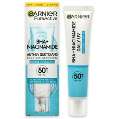 Garnier Pure Active SPF 50+ Fluido Quotidiano UV per Acne e Pelle Sensibile Garnier Pure Active SPF 50+ Fluido Quotidiano UV per Acne e Pelle Sensibile
