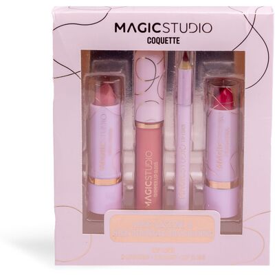 Magic studio Set Trucco Labbra Lip Love Coquette Magic studio Set Trucco Labbra Lip Love Coquette