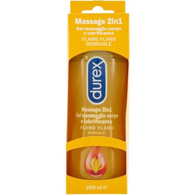 Durex Massage 2 In 1, Gel Lubrificante Intimo A Base Acqua E Gel Per Massaggi, Con Ylang Ylang 200 ml Durex Massage 2 In 1, Gel Lubrificante Intimo A Base Acqua E Gel Per Massaggi, Con Ylang Ylang 200 ml