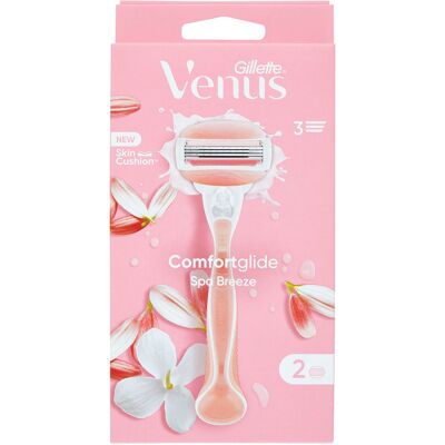 Gillette Venus Rasoio Donna Comfortglide Spa Breeze A 3 Lame, 1 Manico + 2 Lamette Donna Gillette Venus Rasoio Donna Comfortglide Spa Breeze A 3 Lame, 1 Manico + 2 Lamette Donna