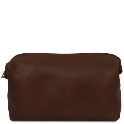 Tuscany Leather Beauty case in pelle Misura grande Testa di Moro Tuscany Leather Beauty case in pelle Misura grande Testa di Moro