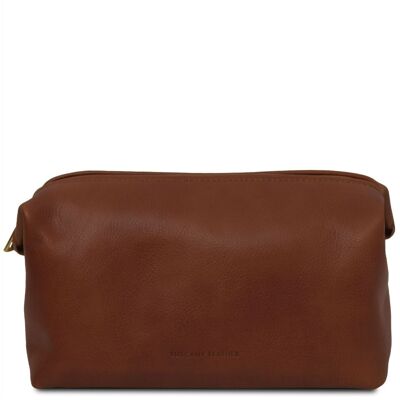 Tuscany Leather Beauty case in pelle Misura grande Marrone Tuscany Leather Beauty case in pelle Misura grande Marrone