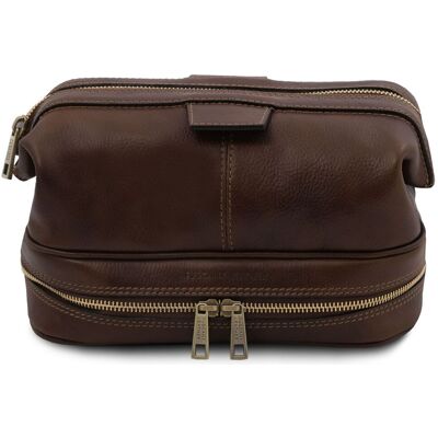 Tuscany Leather Beauty case in pelle Testa di Moro Tuscany Leather Beauty case in pelle Testa di Moro