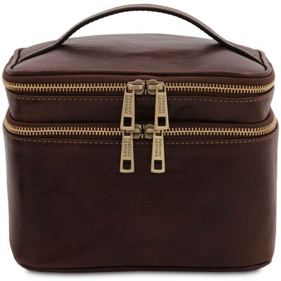 Tuscany Leather Beauty case in pelle Testa di Moro Tuscany Leather Beauty case in pelle Testa di Moro