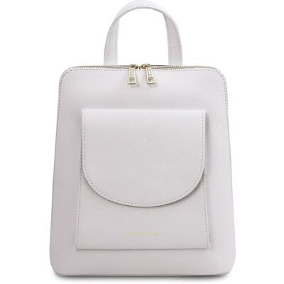 Tuscany Leather Zaino piccolo da donna in pelle Bianco Tuscany Leather Zaino piccolo da donna in pelle Bianco