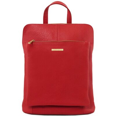 Tuscany Leather Zaino da donna in pelle morbida Rosso Lipstick Tuscany Leather Zaino da donna in pelle morbida Rosso Lipstick