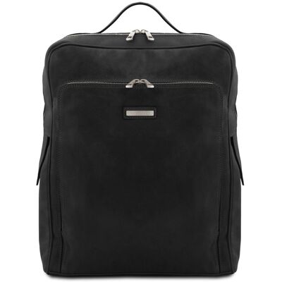 Tuscany Leather Zaino porta computer in pelle Misura grande Nero Tuscany Leather Zaino porta computer in pelle Misura grande Nero