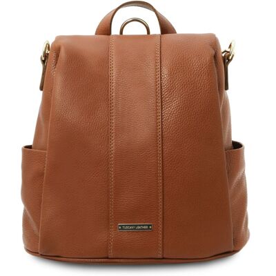 Tuscany Leather Zaino da donna in pelle morbida Cognac Tuscany Leather Zaino da donna in pelle morbida Cognac