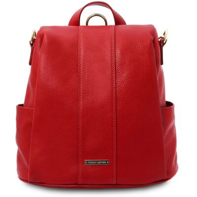 Tuscany Leather Zaino da donna in pelle morbida Rosso Lipstick Tuscany Leather Zaino da donna in pelle morbida Rosso Lipstick