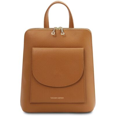 Tuscany Leather Zaino piccolo da donna in pelle Cognac Tuscany Leather Zaino piccolo da donna in pelle Cognac