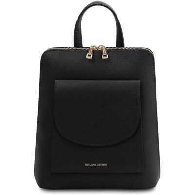 Tuscany Leather Zaino piccolo da donna in pelle Nero Tuscany Leather Zaino piccolo da donna in pelle Nero