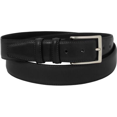 Tuscany Leather Cintura classica in pelle pieno fiore 35mm Nero 105 cm Tuscany Leather Cintura classica in pelle pieno fiore 35mm Nero 105 cm