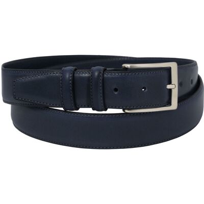 Tuscany Leather Cintura classica in pelle pieno fiore 35mm Blu scuro 95 cm Tuscany Leather Cintura classica in pelle pieno fiore 35mm Blu scuro 95 cm