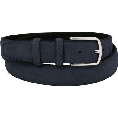 Tuscany Leather Cintura casual in camoscio 35mm Blu scuro 105 cm Tuscany Leather Cintura casual in camoscio 35mm Blu scuro 105 cm