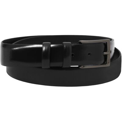Tuscany Leather Cintura elegante in pelle spazzolata 35mm Nero 105 cm Tuscany Leather Cintura elegante in pelle spazzolata 35mm Nero 105 cm