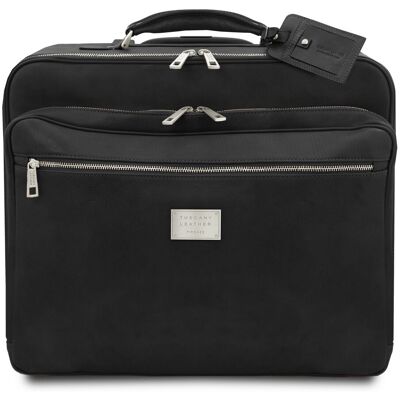Tuscany Leather Borsa pilota in pelle con due ruote Nero Tuscany Leather Borsa pilota in pelle con due ruote Nero