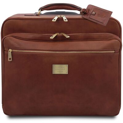 Tuscany Leather Borsa pilota in pelle con due ruote Marrone Tuscany Leather Borsa pilota in pelle con due ruote Marrone