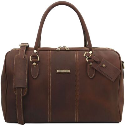 Tuscany Leather Borsone da viaggio in pelle Misura piccola Testa di Moro Tuscany Leather Borsone da viaggio in pelle Misura piccola Testa di Moro