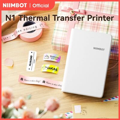 NiiMbot N1/B18 Stampante per etichette adesive a trasferimento termico Mini etichettatrice con nastro PET Carte per gioielli Cavo Cosmetici NiiMbot N1/B18 Stampante per etichette adesive a trasferimento termico Mini etichettatrice con nastro PET Carte per gioielli Cavo Cosmetici