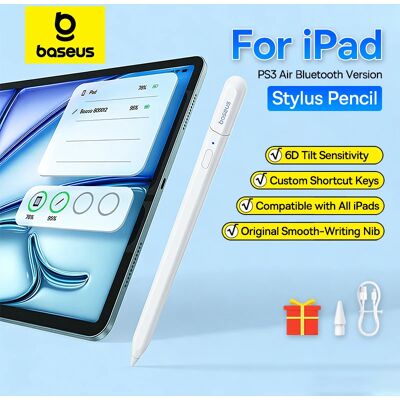 BASEUS PS3 Air Penna Stilo Bluetooth per iPad, Ricarica Universale via Cavo per Tutti i Tablet iPad Air Pro Mini, Penna Touch per Scrittura BASEUS PS3 Air Penna Stilo Bluetooth per iPad, Ricarica Universale via Cavo per Tutti i Tablet iPad Air Pro Mini, Penna Touch per Scrittura