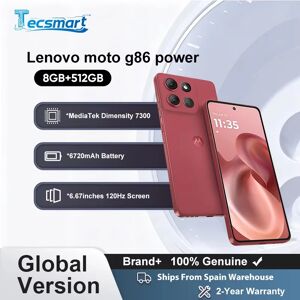 Lenovo Smartphone - Versione globale moto g86 power 8GB+512GB motorola g86 power MTK Dimensity 7300 Batteria da 6720 mAh Display da 6,67" a 120 Hz NFC Lenovo Smartphone - Versione globale moto g86 power 8GB+512GB motorola g86 power MTK Dimensity 7300 Batteria da 6720 mAh Display da 6,67" a 120 Hz NFC