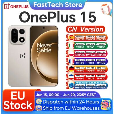 OnePlus 15 5G Smartphone con Snapdragon 8 Elite Gen 5, Schermo da 6,78'' con Frequenza di Aggiornamento 165Hz, Batteria da 7300mAh, Ricarica SUPERVOOC 120W OnePlus 15 5G Smartphone con Snapdragon 8 Elite Gen 5, Schermo da 6,78'' con Frequenza di Aggiornamento 165Hz, Batteria da 7300mAh, Ricarica SUPERVOOC 120W