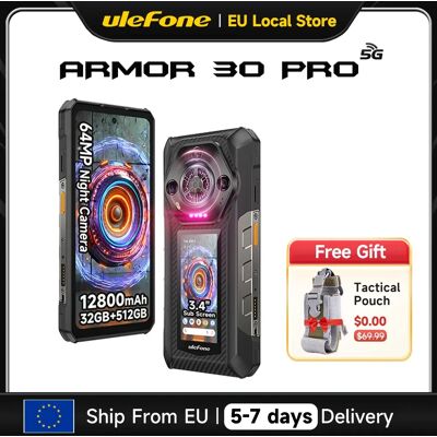 ULEFONE Armor 30 Pro 5G Smartphone Rugged Android, 6.9" 120Hz, 32GB+512GB, 12800mAh, Fotocamera Notturna 64MP, NFC, 66W ULEFONE Armor 30 Pro 5G Smartphone Rugged Android, 6.9" 120Hz, 32GB+512GB, 12800mAh, Fotocamera Notturna 64MP, NFC, 66W
