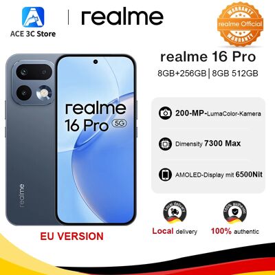 Realme Nuovo arrivo: smartphone 16 Pro 5G, versione europea, fotocamera LumaColor da 200 MP, display AMOLED da 6500 nit, batteria da 6500 mAh, NFC Realme Nuovo arrivo: smartphone 16 Pro 5G, versione europea, fotocamera LumaColor da 200 MP, display AMOLED da 6500 nit, batteria da 6500 mAh, NFC
