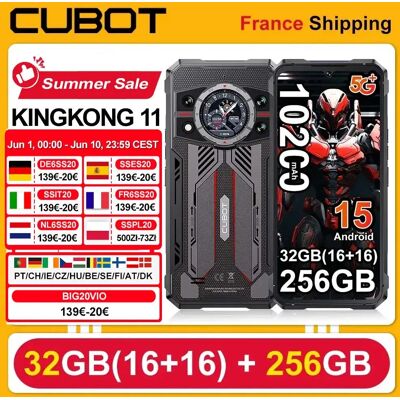 Cubot KingKong 11 Smartphone 5G 10200mAh 33W 16GB(8+8)GB+256GB/ 32GB(16+16)+256GB 108MP+32MP+24MP+8MP 6.72'' FHD+ IPS Telefono Cellulare NFC/GPS Android 15 Cubot KingKong 11 Smartphone 5G 10200mAh 33W 16GB(8+8)GB+256GB/ 32GB(16+16)+256GB 108MP+32MP+24MP+8MP 6.72'' FHD+ IPS Telefono Cellulare NFC/GPS Android 15