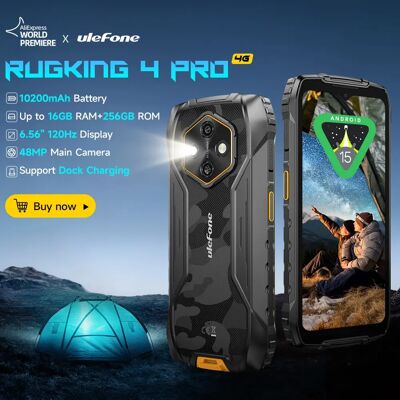Ulefone - RugKing 4 Pro - 8GB RAM 256GB - Arancione - Smartphone Ulefone - RugKing 4 Pro - 8GB RAM 256GB - Arancione - Smartphone
