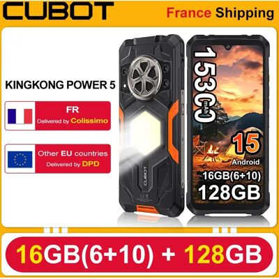 Cubot KingKong Power 5 Smartphone robusto G100 Android 15,15300mAh 6,88" 120Hz, 16GB RAM (6+10), 128GB ROM, 64MP Luce da campeggio Telefono Cubot KingKong Power 5 Smartphone robusto G100 Android 15,15300mAh 6,88" 120Hz, 16GB RAM (6+10), 128GB ROM, 64MP Luce da campeggio Telefono
