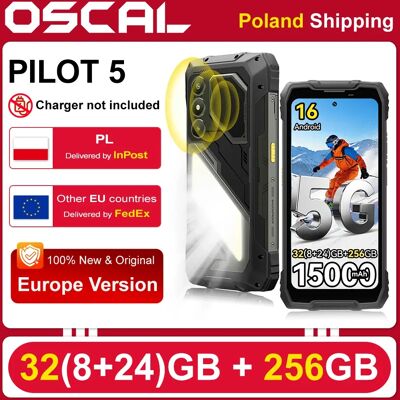 BLACKVIEW Smartphone robusto 5G AI OSCAL PILOT 5, 32 GB (8+24) + 256 GB, UNISOC T8100, schermo 2.4K da 6,67" 120Hz, batteria 15000mAh, ricarica 33W, NFC, display IPS risoluzione 720*1604 BLACKVIEW Smartphone robusto 5G AI OSCAL PILOT 5, 32 GB (8+24) + 256 GB, UNISOC T8100, schermo 2.4K da 6,67" 120Hz, batteria 15000mAh, ricarica 33W, NFC, display IPS risoluzione 720*1604