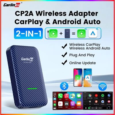 Carlinkit 4.0 Adattatore wireless 2 in 1 Wireless Android Auto CarPlay da 1 a 2 Smart Car Box Plug & Play Aggiornamento OTA per auto CarPlay Carlinkit 4.0 Adattatore wireless 2 in 1 Wireless Android Auto CarPlay da 1 a 2 Smart Car Box Plug & Play Aggiornamento OTA per auto CarPlay