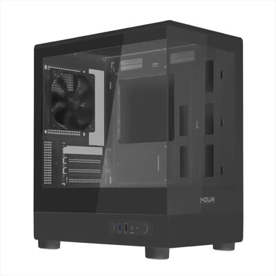 NOUA Fobia LK200, Case PC Gaming Micro-ATX, Ventola Nera 120mm, Case Micro Tower per Computer Doppio Vetro Temperato Panoramico, Nero NOUA Fobia LK200, Case PC Gaming Micro-ATX, Ventola Nera 120mm, Case Micro Tower per Computer Doppio Vetro Temperato Panoramico, Nero