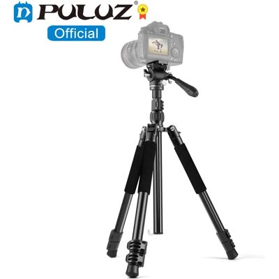 PULUZ Treppiede video professionale pieghevole inverso da 1,6 m con testa di trascinamento fluido per treppiede per fotocamere DSLR Canon Nikon Sony PULUZ Treppiede video professionale pieghevole inverso da 1,6 m con testa di trascinamento fluido per treppiede per fotocamere DSLR Canon Nikon Sony