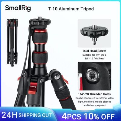 Treppiede in alluminio SmallRig T-10 - Supporta 15kg - 170cm Treppiede in alluminio SmallRig T-10 - Supporta 15kg - 170cm