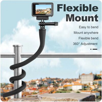 TELESIN Treppiede monopiede flessibile per selfie stick per GoPro insta360 ovunque senza qualsiasi strumento per telefono con fotocamera IPhone universale TELESIN Treppiede monopiede flessibile per selfie stick per GoPro insta360 ovunque senza qualsiasi strumento per telefono con fotocamera IPhone universale