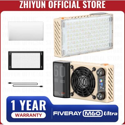 ZHIYUN Luce di riempimento RGB Official FIVERAY M60 Ultra da 60W, luce video tascabile 2500K~10000K con controllo tramite APP per Vlog, YouTube e live streaming ZHIYUN Luce di riempimento RGB Official FIVERAY M60 Ultra da 60W, luce video tascabile 2500K~10000K con controllo tramite APP per Vlog, YouTube e live streaming