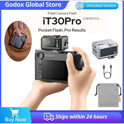 Godox Nuovo iFlash con attacco Leica, flash da testa con misurazione TTL, controllo touchscreen, sistema wireless 2.4G X per Leica L/C/N/S/F/O iT30Pro Godox Nuovo iFlash con attacco Leica, flash da testa con misurazione TTL, controllo touchscreen, sistema wireless 2.4G X per Leica L/C/N/S/F/O iT30Pro