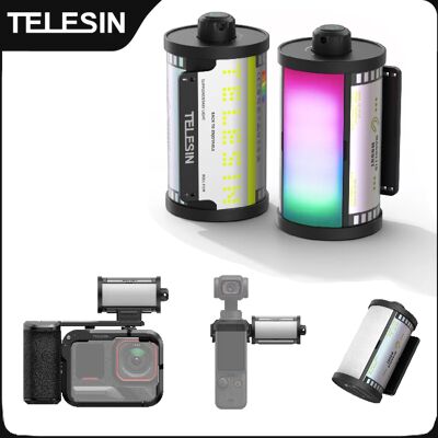 TELESIN Magfilm Luce di riempimento Luce selfie magnetica a sgancio rapido con adattatore per pattino freddo per DJI OSMO Action per Gopro per Insta360 TELESIN Magfilm Luce di riempimento Luce selfie magnetica a sgancio rapido con adattatore per pattino freddo per DJI OSMO Action per Gopro per Insta360