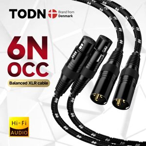 TODN Cavo audio HIFI xlr Spina xlr stereo ad alta purezza 6N OFC placcata oro da maschio a femmina per mixer microfono TODN Cavo audio HIFI xlr Spina xlr stereo ad alta purezza 6N OFC placcata oro da maschio a femmina per mixer microfono