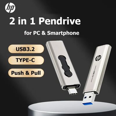 HP 100% originale OTG Tipo C USB3.2 Chiavetta USB Pendrive 256 GB 128 GB 64 GB 2 in 1 U-disk per PC portatile Lettore multimediale Cellulare HP 100% originale OTG Tipo C USB3.2 Chiavetta USB Pendrive 256 GB 128 GB 64 GB 2 in 1 U-disk per PC portatile Lettore multimediale Cellulare