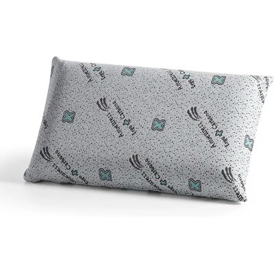 NONE Cuscino Viscoelastico TravelHome 50x30 cm con Carbonio per Supporto Cervicale e Viaggi, Doppio Utilizzo, 100% Viscoelastico, con Doppia Fodera Lavabile NONE Cuscino Viscoelastico TravelHome 50x30 cm con Carbonio per Supporto Cervicale e Viaggi, Doppio Utilizzo, 100% Viscoelastico, con Doppia Fodera Lavabile