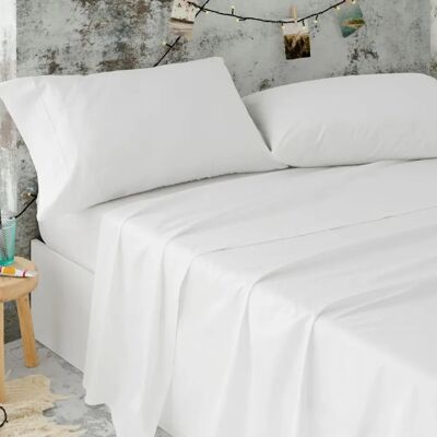 HMS Set lenzuolo ospitalità bianco 100% cotone naturale, 144 fili, Non pillola, per letti 90, 105, 135, 150 e 150 con 2 cuscini HMS Set lenzuolo ospitalità bianco 100% cotone naturale, 144 fili, Non pillola, per letti 90, 105, 135, 150 e 150 con 2 cuscini